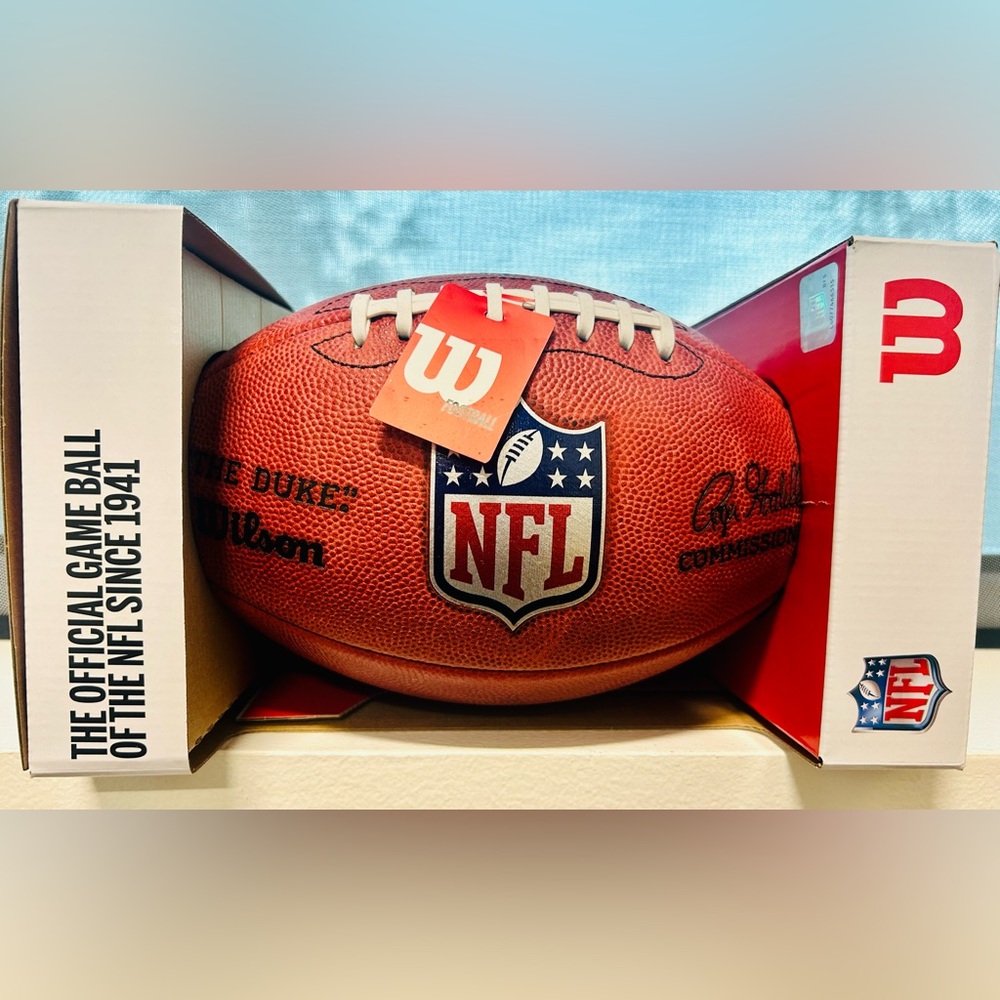 Wilson Brown and White 'The Duke' NFL Game Football